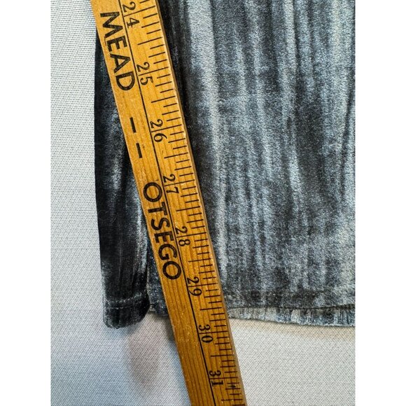 Urban Outfitters Womens Alura Velvet Flared Pants Size M Silver Metallic Party - Picture 8 of 12